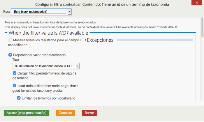 Drupal - ID de término de taxonomía desde la URL