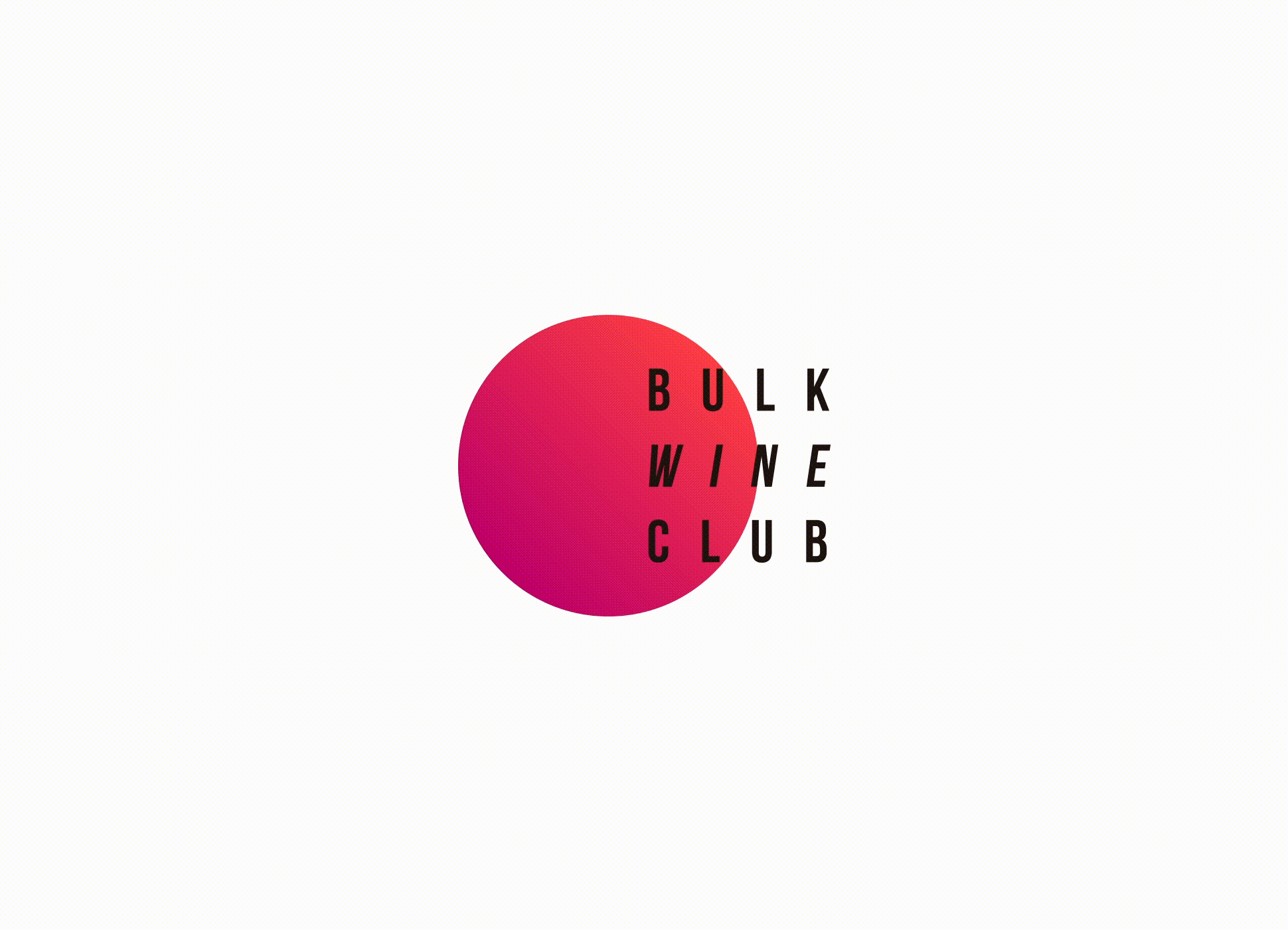 Logotipo animado de Bulk Wine Club